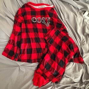 Women's Cozy Red and Black Plaid Pajamas